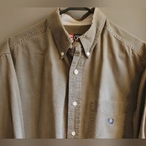 Ralph Lauren Chaps Men's Shirt Button-Down Brown Dress Or Casual Size M